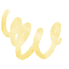 Yellow Watercolor Doodle Squiggle