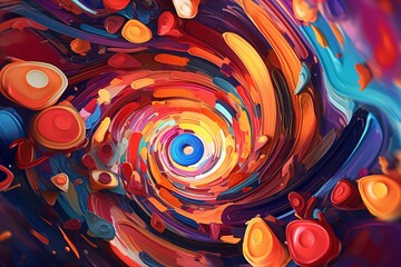 vibrant and electric energy of an abstract background with bold and bright colors. Made by generative AI.