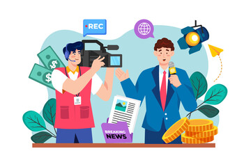 Financial journalists report on financial news and trends.