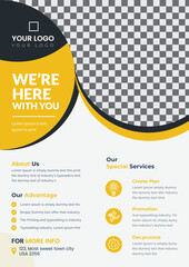 Professional clear and minimal creative corporate business flyer design template 