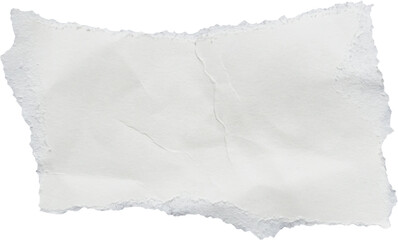 piece of white paper tear isolated on white background