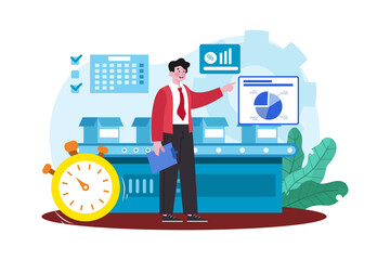 Operations manager overseeing productivity and efficiency.