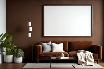 modern living room interior made with generative ai