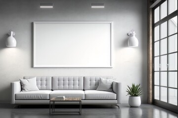 modern living room interior made with generative ai
