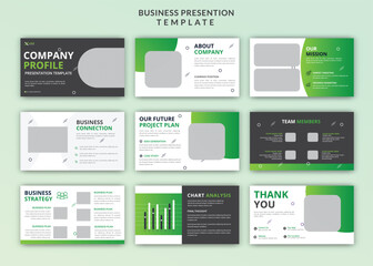 Startup modern business powerpoint editable presentation slide template design set