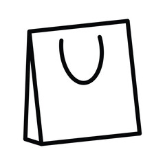 Shopping bag icon line design template illustration isolated