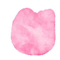 Bright Pink Watercolor Abstract Shapes
