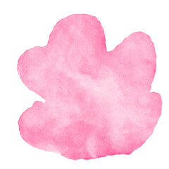 Bright Pink Watercolor Abstract Shapes