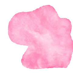 Bright Pink Watercolor Abstract Shapes
