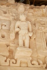 The unique Mayan ruins of Ek Balam, known for its well-preserved stucco facade of an earth monster