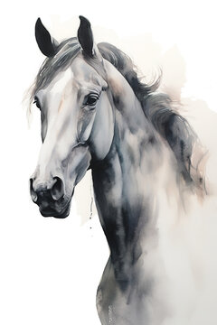 Gorgeous horse fine art portrait. Generated by Ai, is not based on any original image, character or person