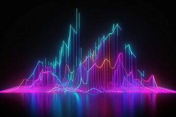 abstract futuristic background with pink blue glowing neon moving high speed wave lines and bokeh lights. Data transfer concept Fantastic wallpaper, Ai Generative