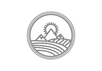 Mountain Logo Template. Vector Illustrator 