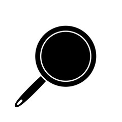 Frying pan icon on white.