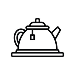 tea pot icon vector design template simple and modern