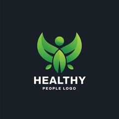 Healthy People Logo Vector Icon Illustration
