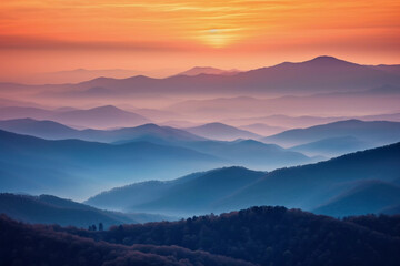 Obraz premium Sunrise Majesty: Peaks and Pastels 2