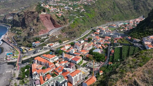 Ribeira Brava Town on the Portuguese Island of Madeira