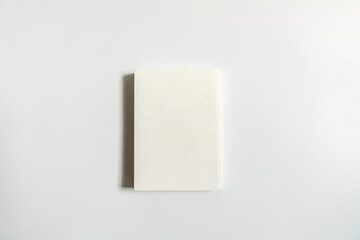 Rear Blank book cover over white background