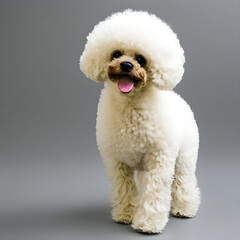 ai-generated, illustration of a miniature poodle dog