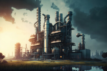 Future factory plant and energy industry