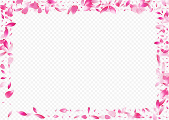 Obraz na płótnie Canvas Purple Floral Vector Transparent Background.