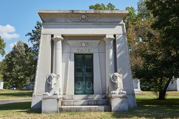 Bellefontaine Cemetery in St. Louis is home to the graves of Eberhard Anheuser, William S. Burroughs and William Clark