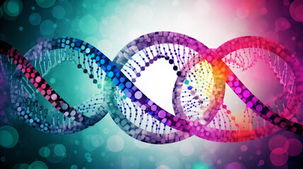 National DNA Day. Template for background, banner, generative ai