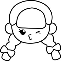 kid face outline