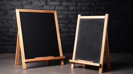 Chalkboard menu sign mockup. Generative Ai.