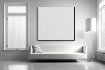 Naklejka na ściany i meble modern living room interior made with generative ai