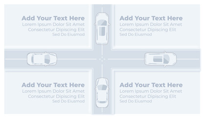 Neumorphic business roadmap and city planning infographic presentation template