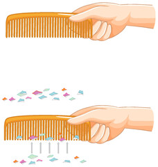Static electricity with comb and paper