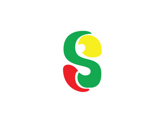 S letter logo make with vector
