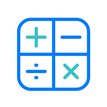 Matematics Education Duotone Sign and Icons Png Illustrator Vector