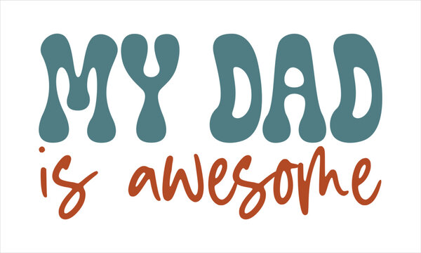Father's day Retro SVG Design Template