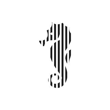 abstract seahorse animal element