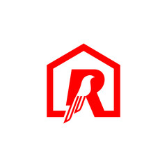 property logo with letter R and bird inside