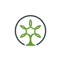 abstract growth tree logo