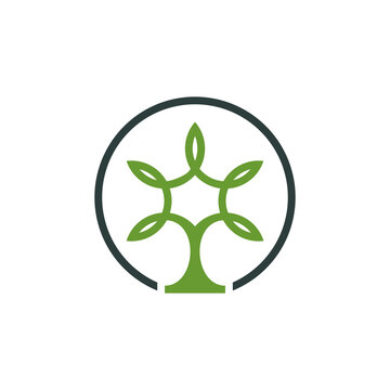 abstract growth tree logo