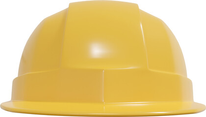 Fototapeta premium 3D Render Yellow Safety Helmet
