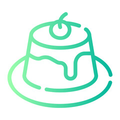 jelly pudding Line Gradient Icon