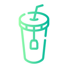 tea cup Line Gradient Icon