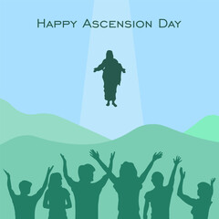 Fototapeta na wymiar ascension day vector. suitable for card, banner, or poster