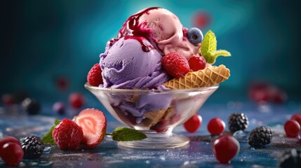 Creative ice-cream. Generative AI