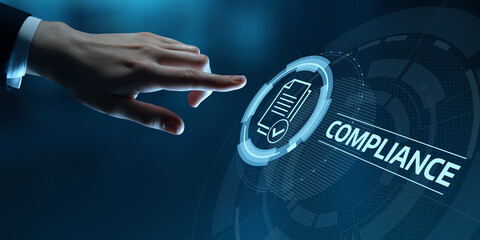 Compliance Rules Law Regulation Policy Business Technology concept