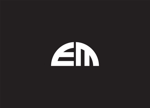 Abstract monogram letter EM logo design And Company Logo