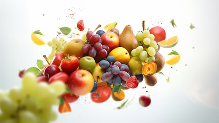 Obraz na płótnie Canvas fruits on a plate