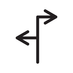 Fototapeta premium Arrow Icon Outline Black And White, Direction Icon, Left Arrow, Right, Up, Down, Circle, Cursor, Arrowhead, Upload Button, Forward and Backward, Street Direction