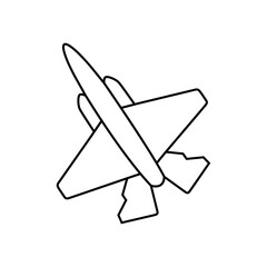 Fighter jet icon vector. Air Force illustration sign. aviation symbol.